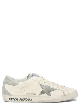 Golden Goose White Leather Low-Top Sneaker with Gray Star